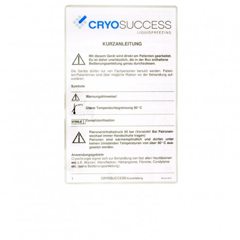 Cryosuccess ® Bedienungsanleitung