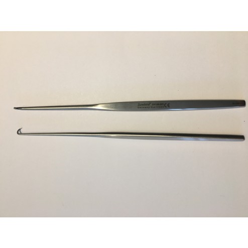 B-Ware / vedena® Wund- und Trachealhäkchen, enge Biegung, scharf, 1-zinkig, 165 mm (6 ½“)