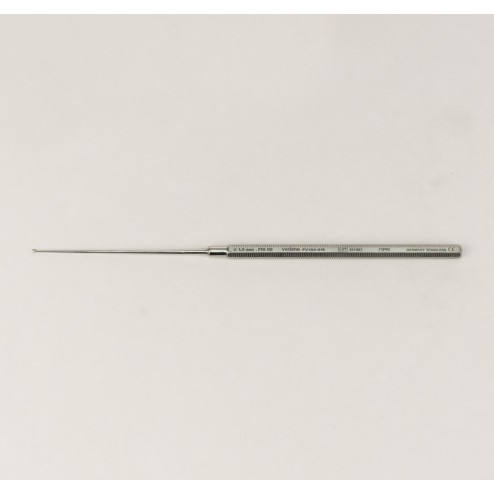 vedena® Ohrkürette BUCK, gebogen, stumpf, Fig. 00 = außen ∅ 1,5 mm, 150 mm (6“)