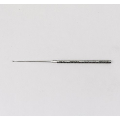 vedena® Ohrkürette BUCK, gebogen, stumpf, Fig. 1 = außen ∅ 2,5 mm, 150 mm (6“)