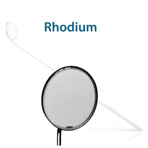 vedena® Kehlkopfspiegel (Rhodium-Beschichtet) mit fest montierten Sechskantgriff, Größe 7 = außen ∅ 24,0 mm, Gesamtlänge ohne Spiegel 170 mm (6¾“)