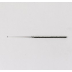 vedena® Ohrkürette BUCK, gebogen, stumpf, Fig. 1 = außen ∅ 2,5 mm, 150 mm (6“)