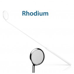 vedena® Kehlkopfspiegel (Rhodium-Beschichtet) mit fest montierten Sechskantgriff, Größe 1 = außen ∅ 12,0 mm, Gesamtlänge ohne Spiegel 170 mm (6¾“)