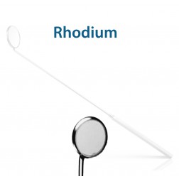 vedena® Kehlkopfspiegel (Rhodium-Beschichtet) mit fest montierten Sechskantgriff, Größe 1 = außen ∅ 12,0 mm, Gesamtlänge ohne Spiegel 170 mm (6¾“)