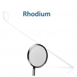vedena® Kehlkopfspiegel (Rhodium-Beschichtet) mit fest montierten Sechskantgriff, Größe 3 = außen ∅ 16,0 mm, Gesamtlänge ohne Spiegel 170 mm (6¾“)