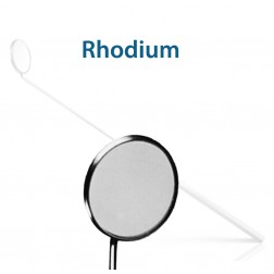 vedena® Kehlkopfspiegel (Rhodium-Beschichtet) mit fest montierten Sechskantgriff, Größe 6 = außen ∅ 22,0 mm, Gesamtlänge ohne Spiegel 170 mm (6¾“)