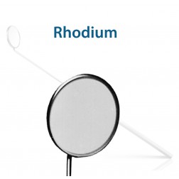 vedena® Kehlkopfspiegel (Rhodium-Beschichtet) mit fest montierten Sechskantgriff, Größe 8 = außen ∅ 26,0 mm, Gesamtlänge ohne Spiegel 170 mm (6¾“)