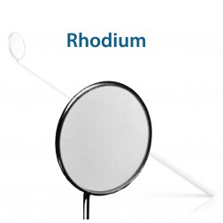 vedena® Kehlkopfspiegel (Rhodium-Beschichtet) mit fest montierten Sechskantgriff, Größe 9 = außen ∅ 28,0 mm, Gesamtlänge ohne Spiegel 170 mm (6¾“)
