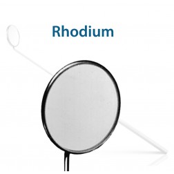 vedena® Kehlkopfspiegel (Rhodium-Beschichtet) mit fest montierten Sechskantgriff, Größe 10 = außen ∅ 30,0 mm, Gesamtlänge ohne Spiegel 170 mm (6¾“)